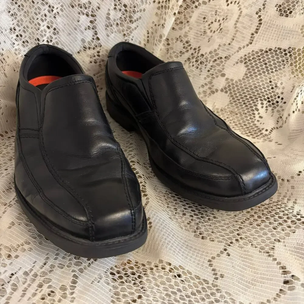 Rockport Walkability Men's US 13 Black Leather Casual Walking Loafers Shoes